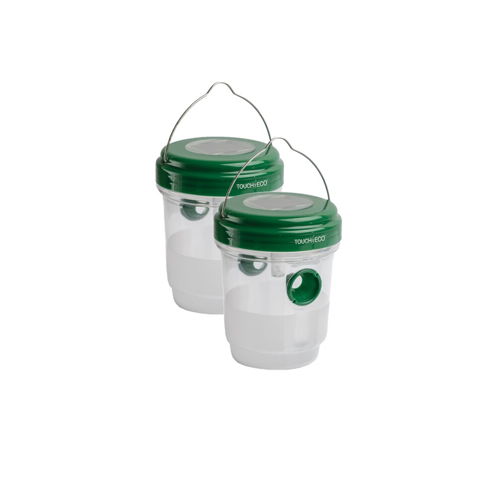 Touch Of Eco Solar Led Mosquito Insect Trap Uv Light Green 3.5X3.5X4.5 Inches