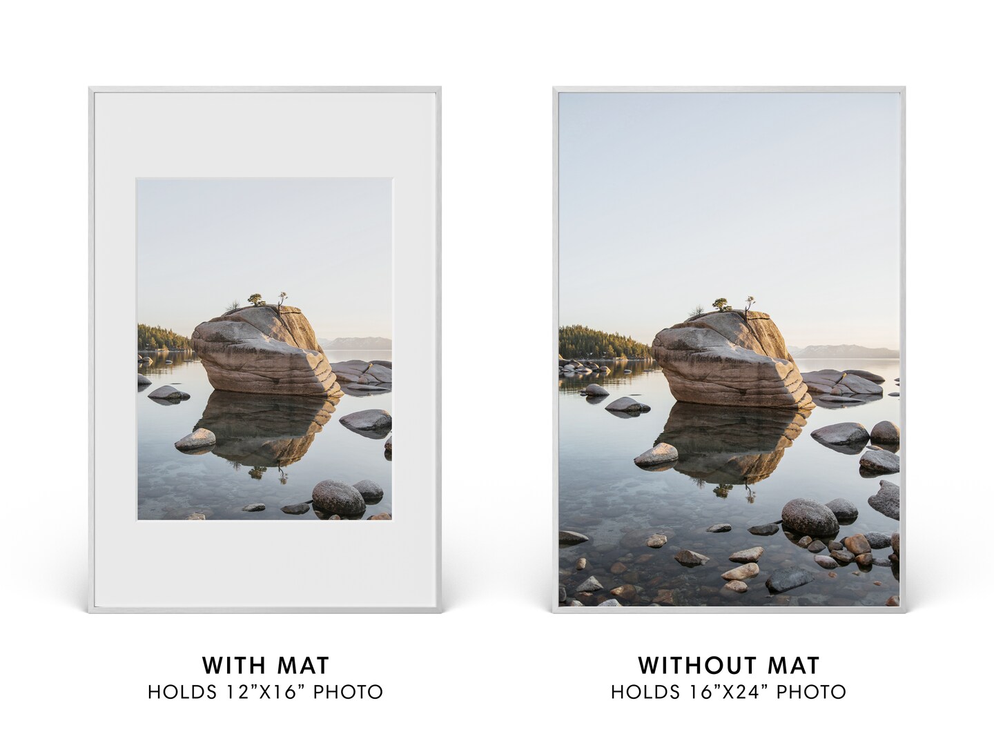 Haus and Hues Aluminum Glass and Matted Picture Frame