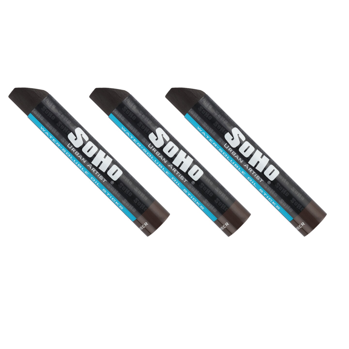SoHo Urban Artist Water Soluble Oil Sticks for Artists – 3 Pack of Oil Paint Stick - No Brushes or Solvents Needed, Paint Any Primed Surface, Water Clean-Up, Non-Toxic, 4.8 x 0.78