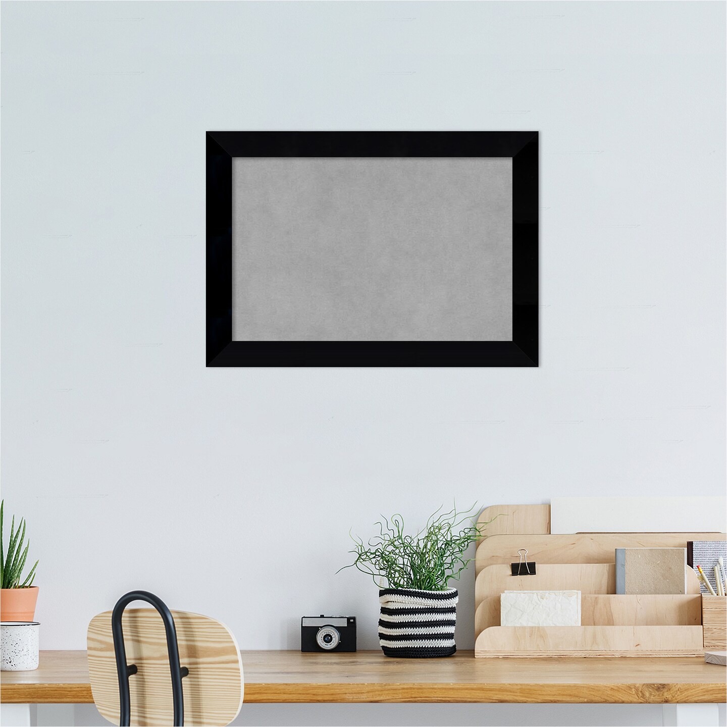 Black Museum Wood Framed Magnetic Board