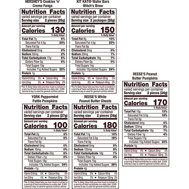 90 pcs Hershey Snack Size Candy Variety Pack Perfect for Halloween