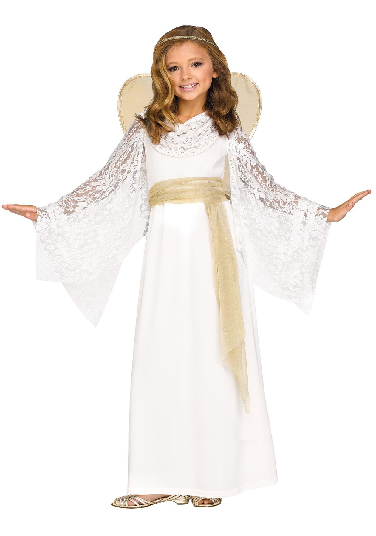 Angel Maiden Girls Halloween Fancy-Dress Costume for Child Large