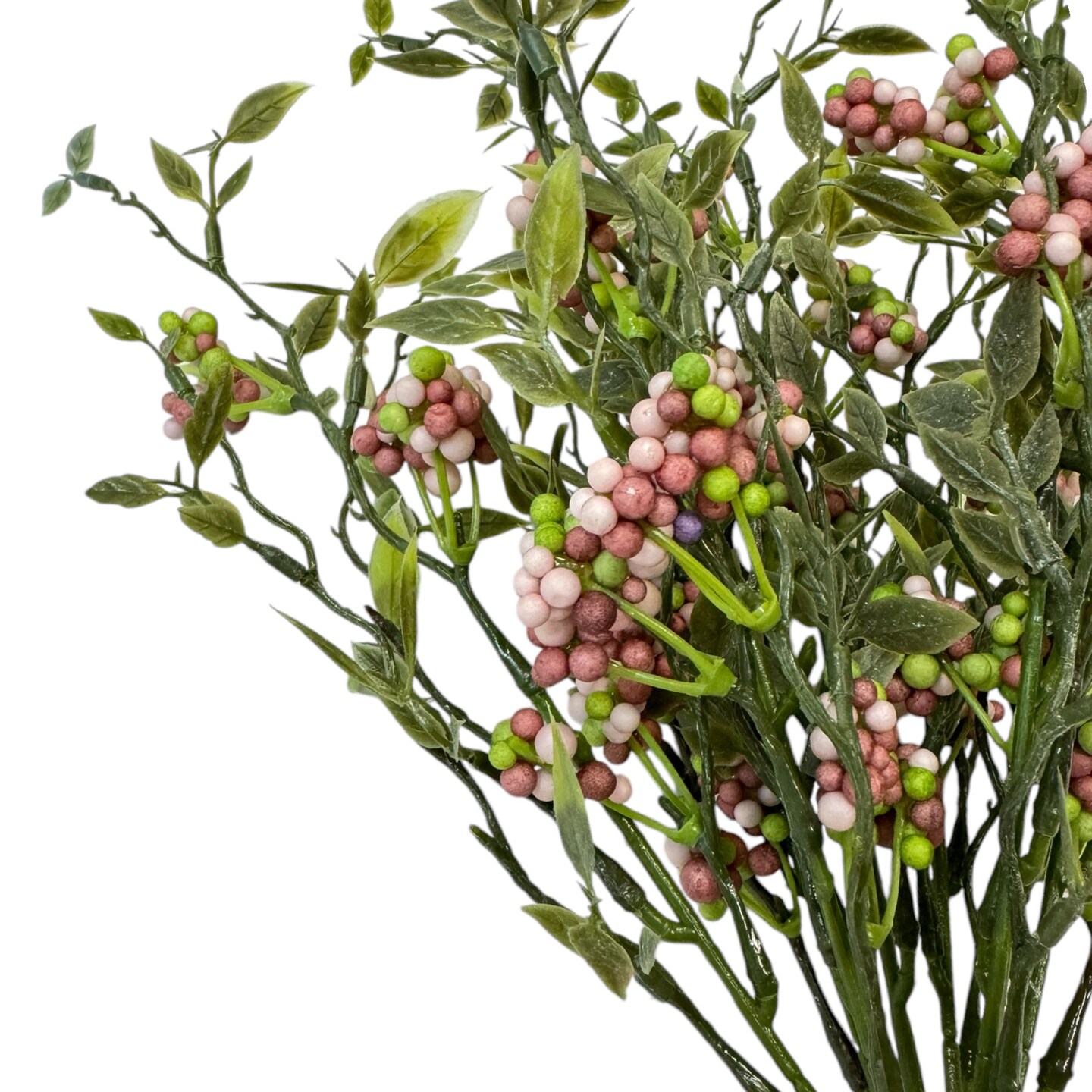 Meadow Berry Spray ( Pink ) 13&#x22; , Set of 4 - Home Floral D&#xE9;cor - Holiday Tree