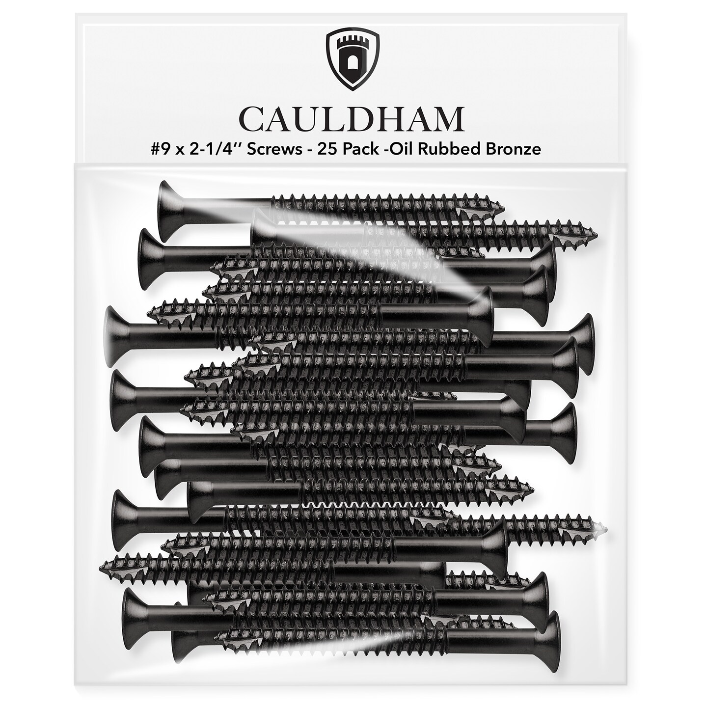 Cauldham 
Wood Screws #9 x 2-1/4 Inch for Door Hinges - 25 pack