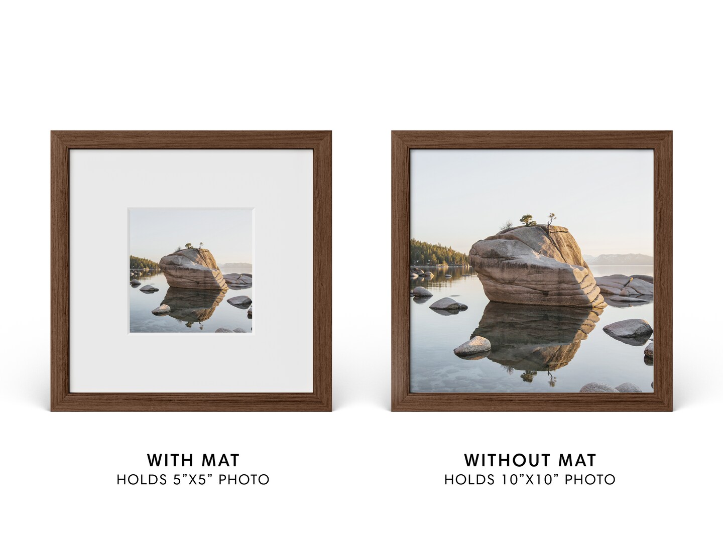 Haus and Hues Oak Wood Picture Frames Matted with Real Glass