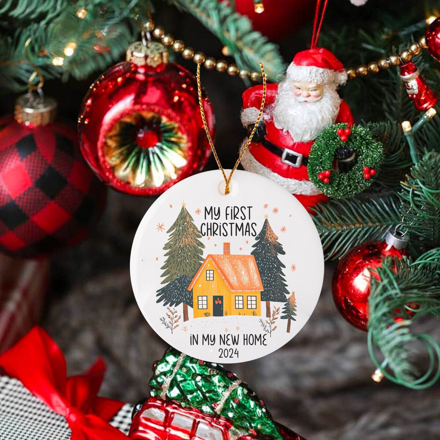 New home 2024 Christmas tree ornament, My first Christmas in my new home  ornament, Holiday decor, New homeowner gift, First home keepsake  MakerPlace