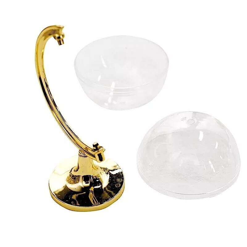 12 Gold Clear 4.5" tall Mini Globe Favor Holders Wedding Party Events Supplies