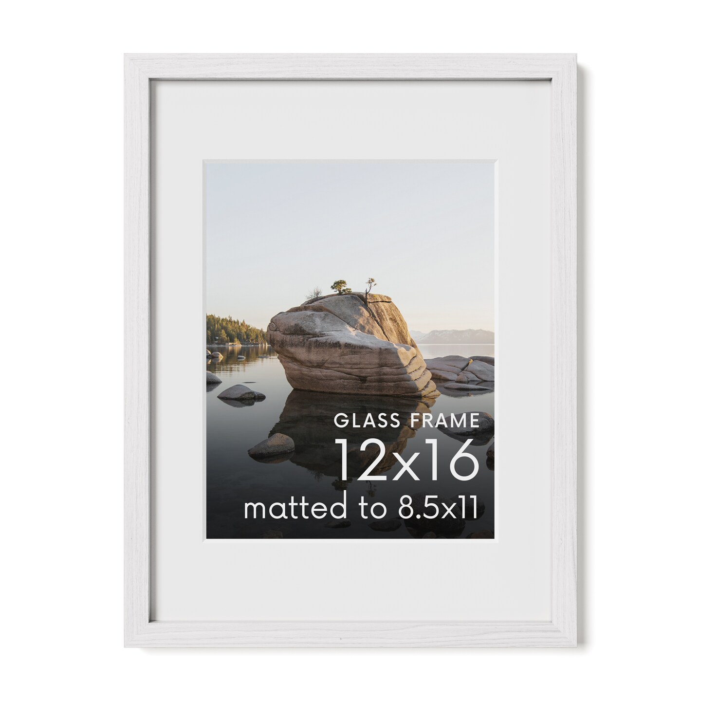 Haus and Hues Oak Wood Picture Frames Matted with Real Glass