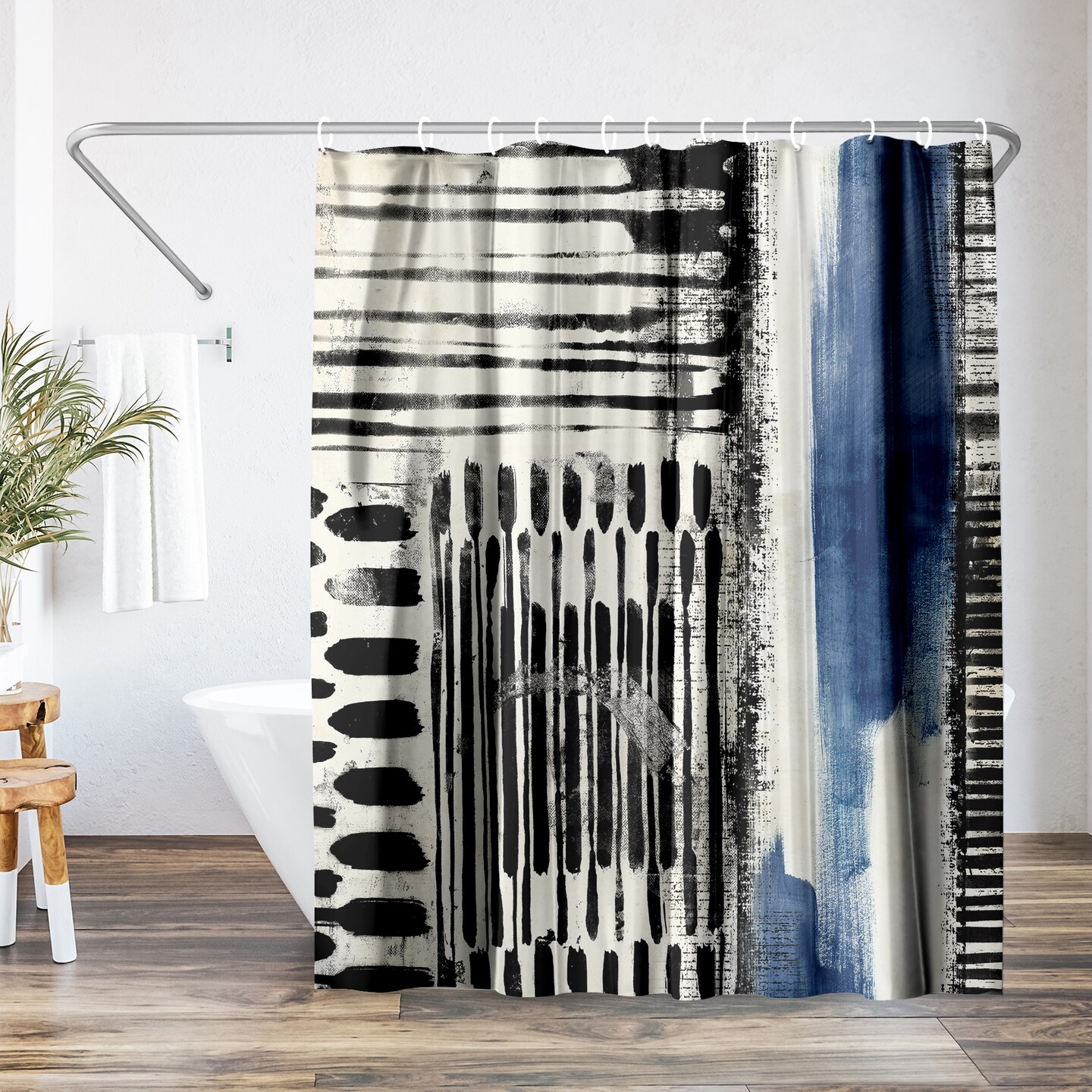 Abstract Shower Curtain No Borders Shower Curtain by PI Creative Art