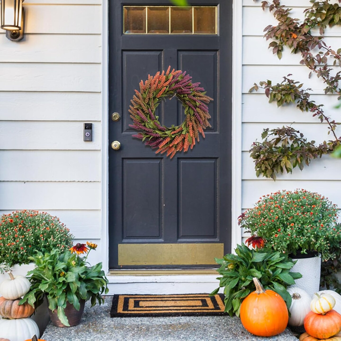 Wheat Autumn Wreaths for Front Door