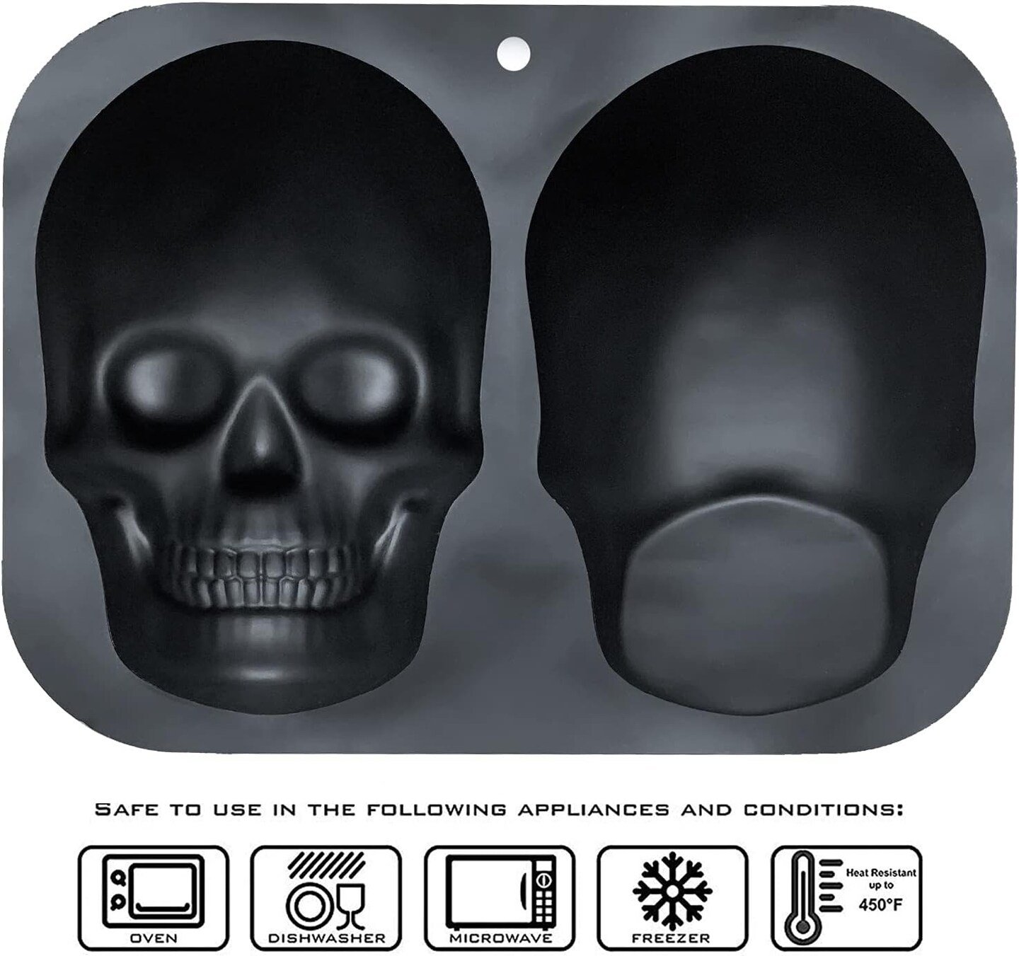 Extra Large Silicone Skull Cake Mold Haunted Skull Baking Cake Pan for Halloween and Birthday Party