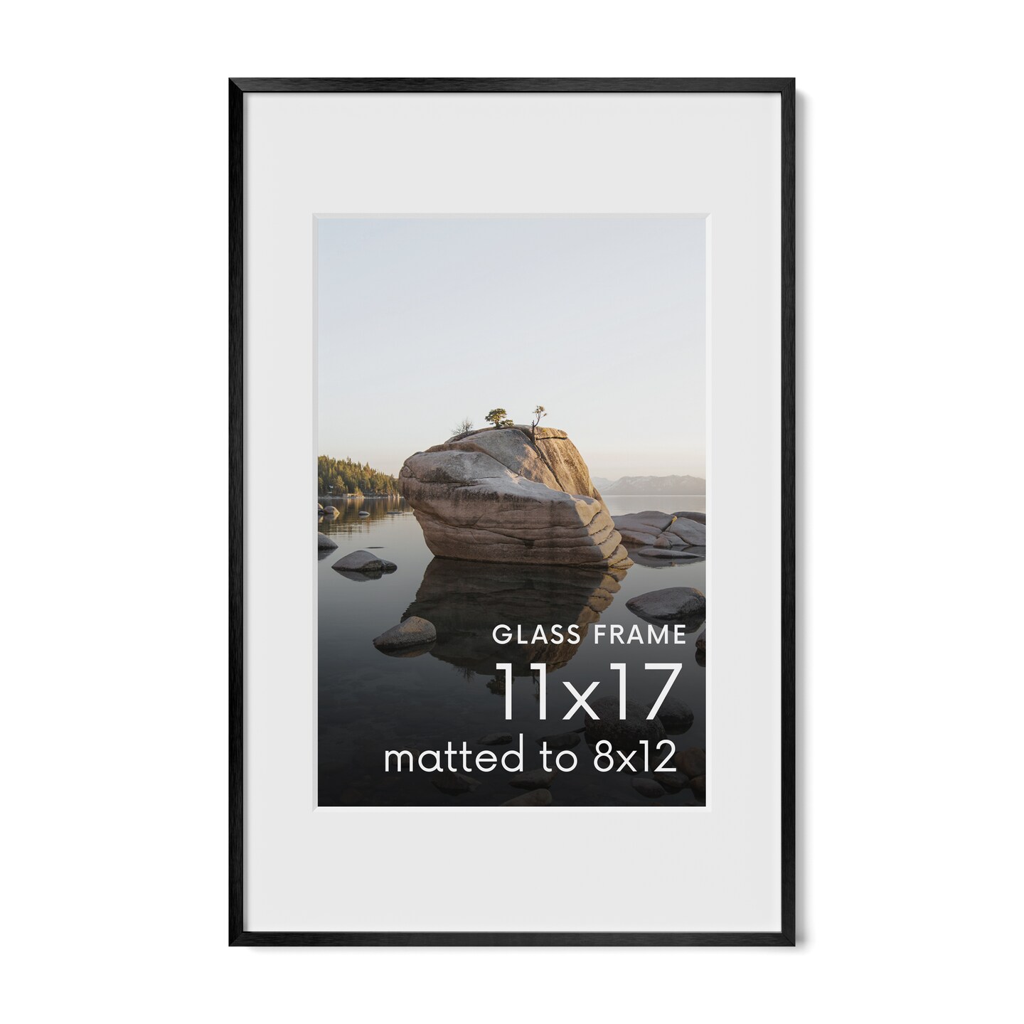 Haus and Hues Aluminum Glass and Matted Picture Frame