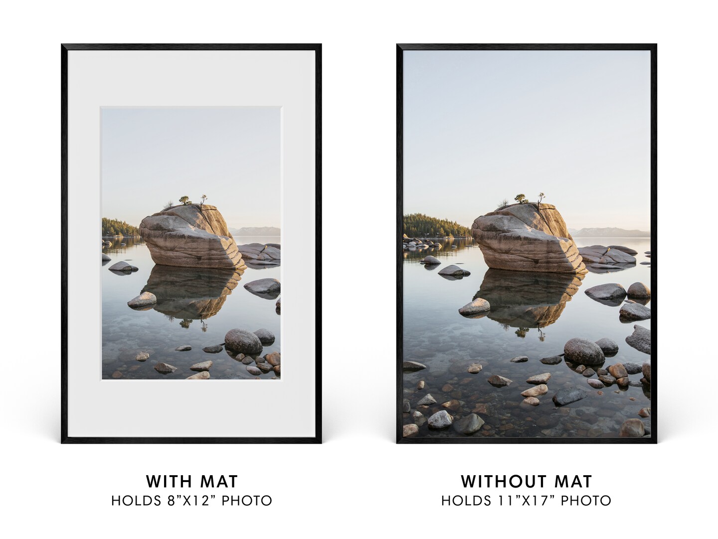 Haus and Hues Aluminum Glass and Matted Picture Frame