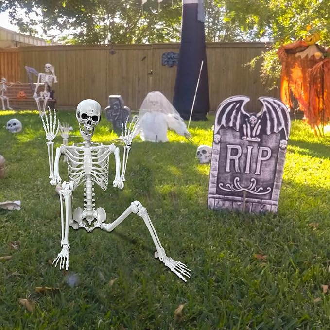 Skeletons Plastic Human Bones with Movable Joints for Halloween Decoration