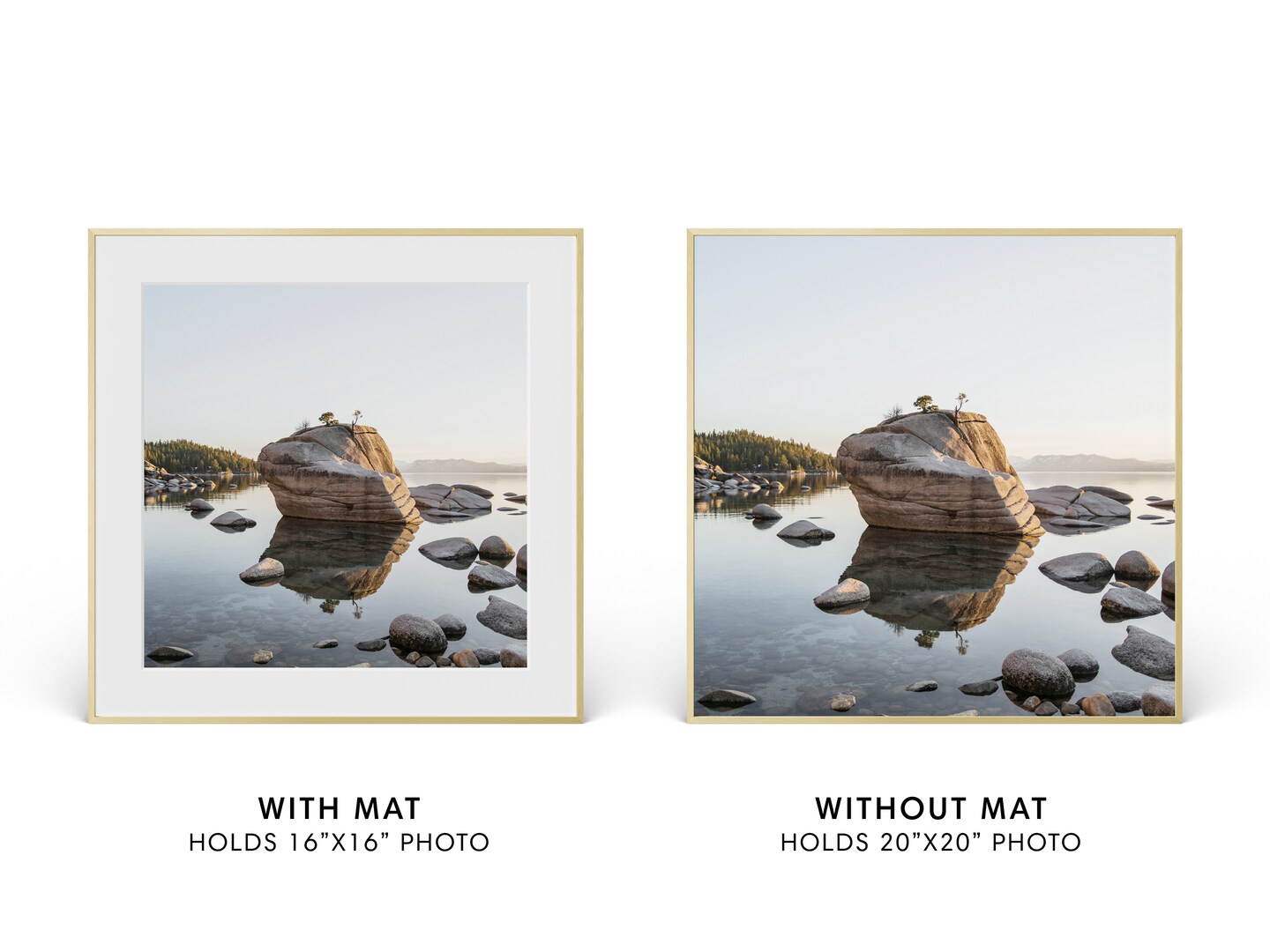 Haus and Hues Aluminum Glass and Matted Picture Frame
