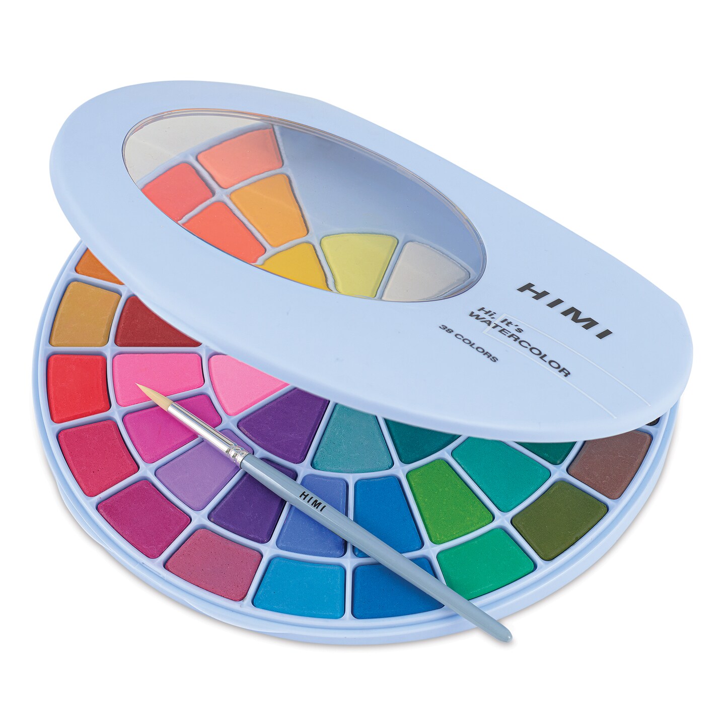 Himi Watercolor Paint Pans - Set of 38, Assorted Colors