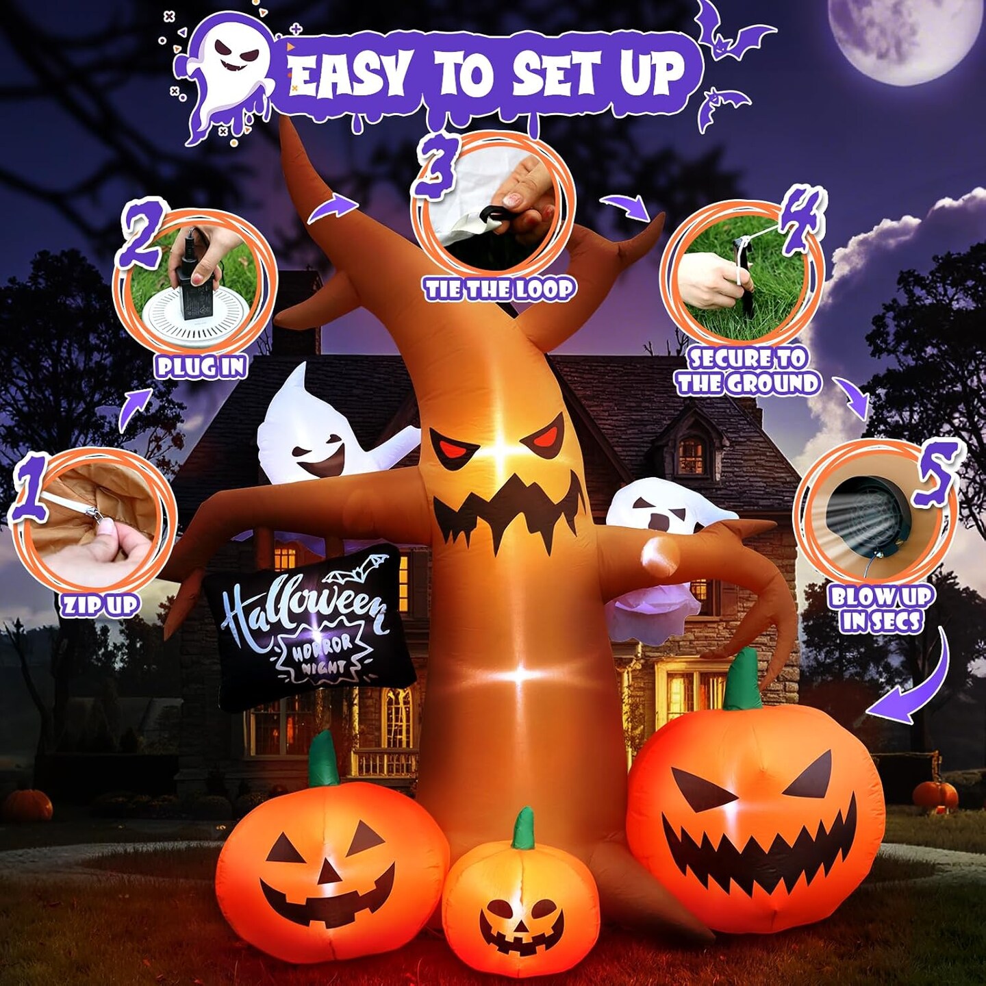 Halloween Inflatables Large Outdoor Decorations