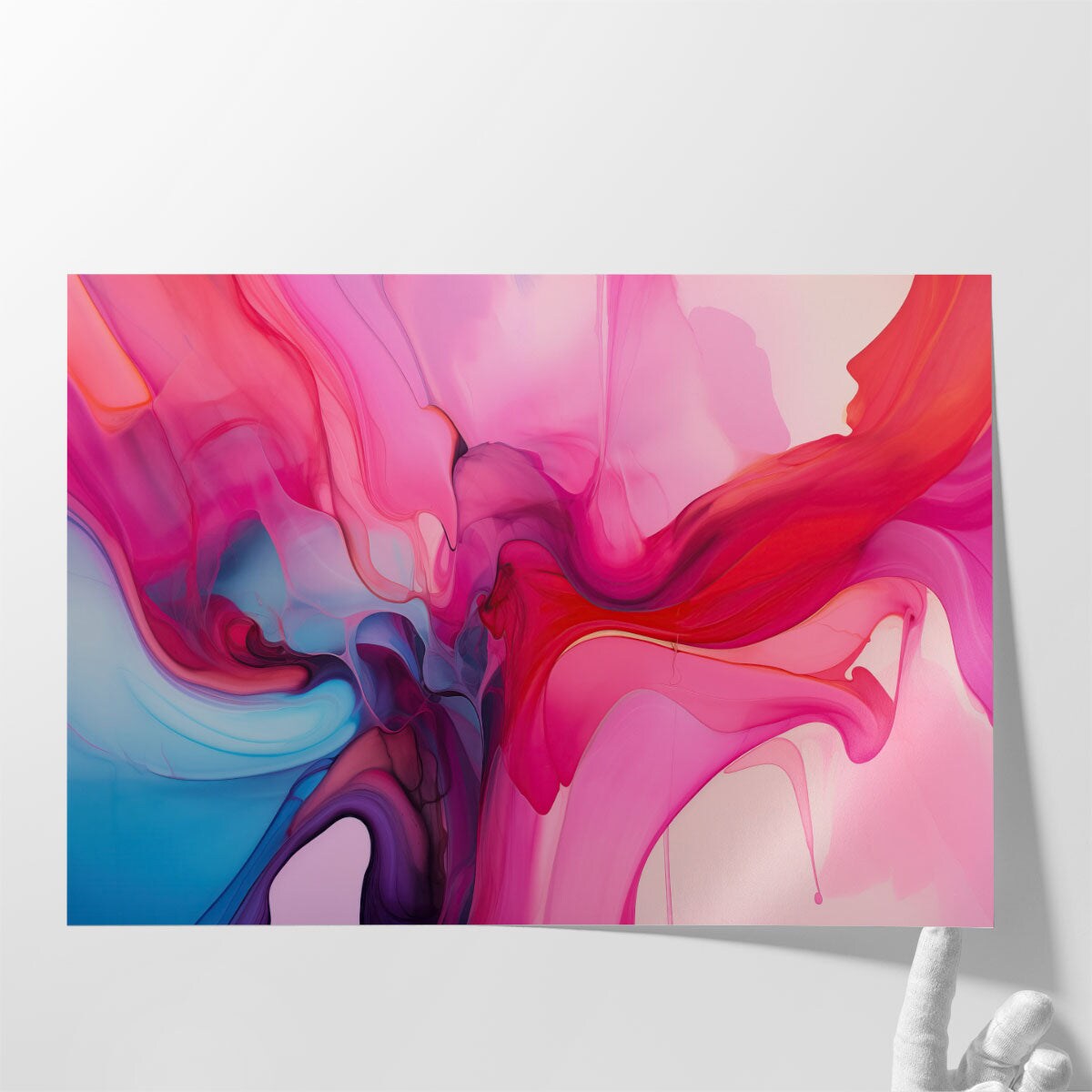 Pink Abstract Canvas Wall Art Print – Modern Framed Canvas Art for Living Room and Bedroom | Paint Party Extravaganza product 3