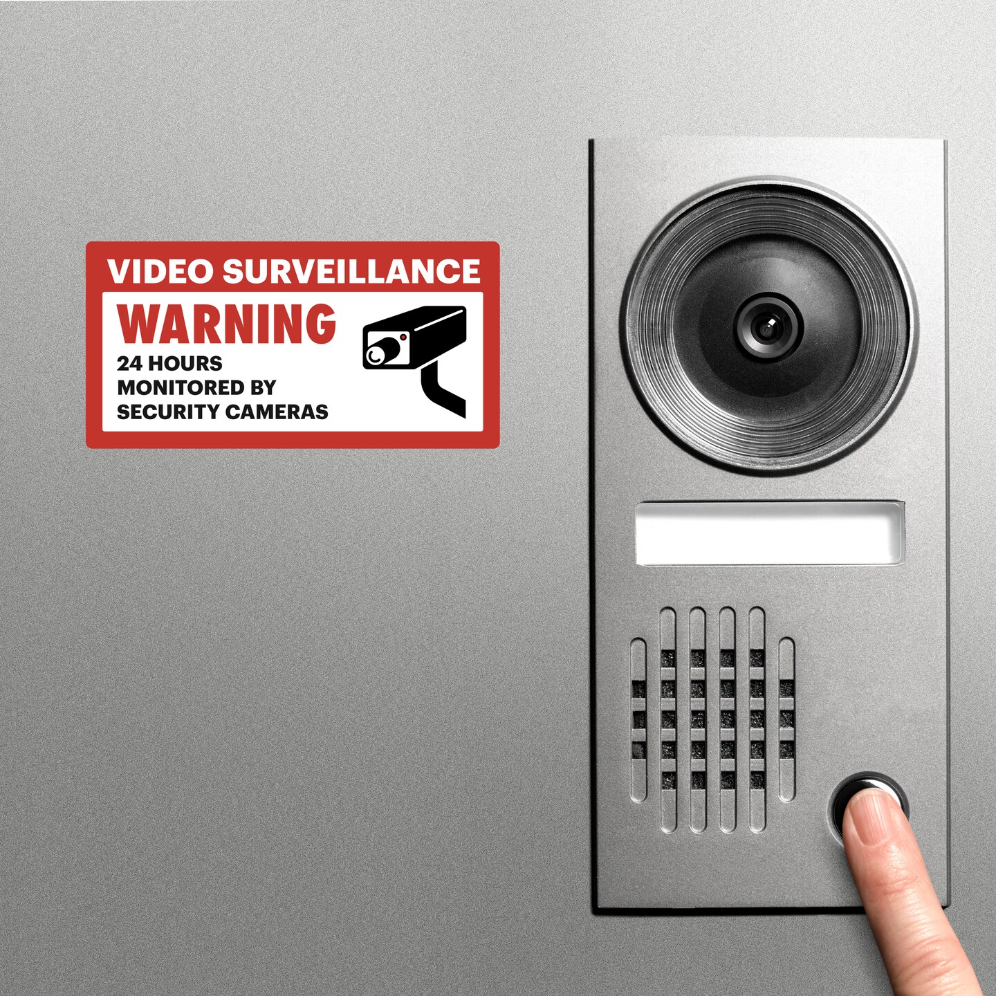 Avery 24 Hour Video Surveillance Warning Labels, Waterproof, UV Resistant, Preprinted, 2" X 4", 20 Labels