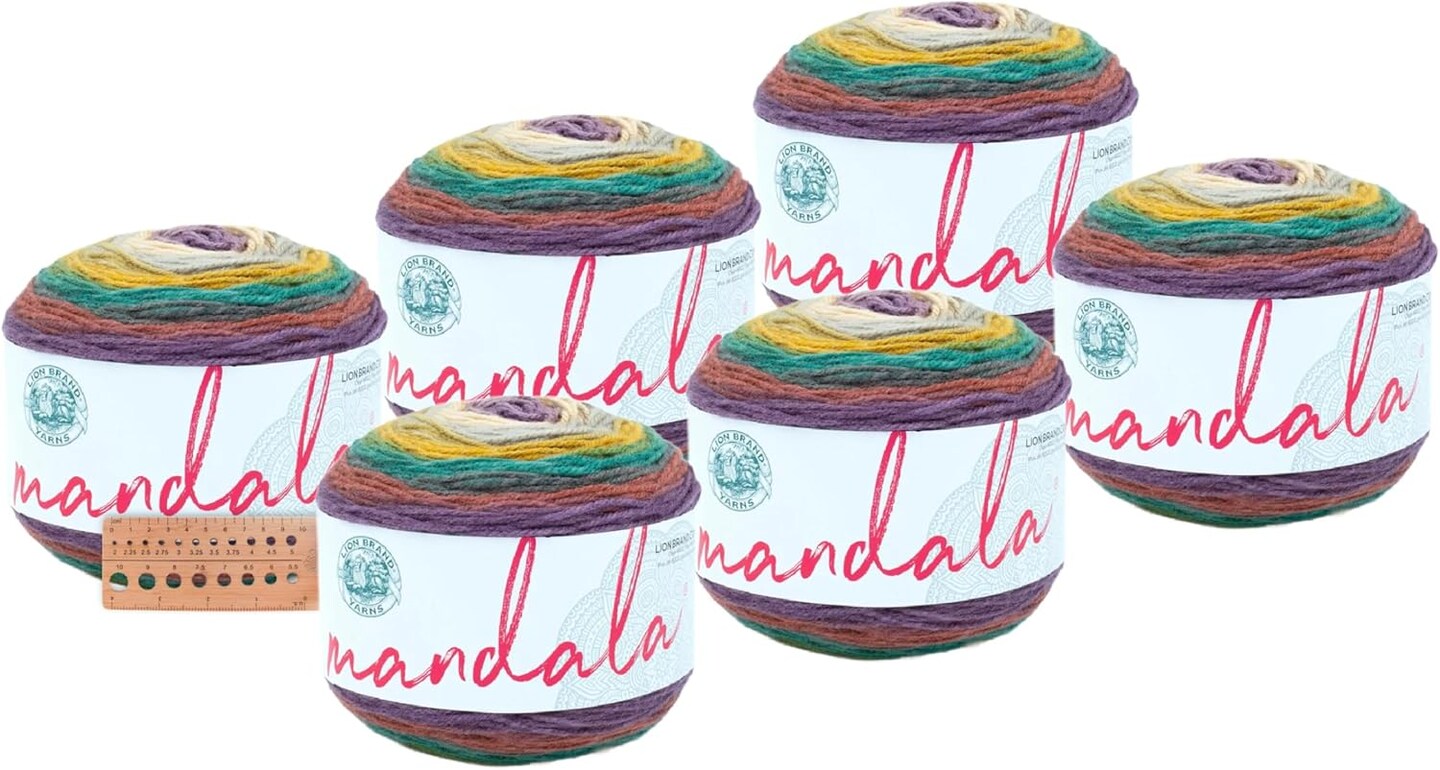Lion Brand Yarn - Mandala - 6 Pack (Warlock)