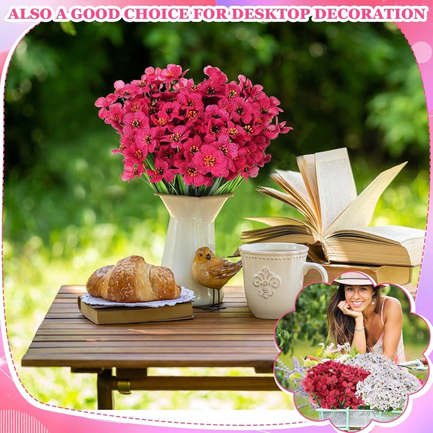 50 Bundles Bundles &#x26; Bouquets Artificial Flowers Outdoor