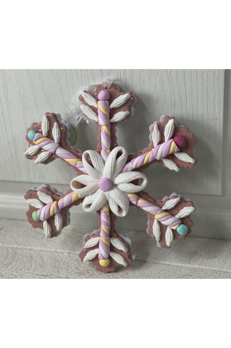 8&#x22; Claydough Candy Snowflake Ornament