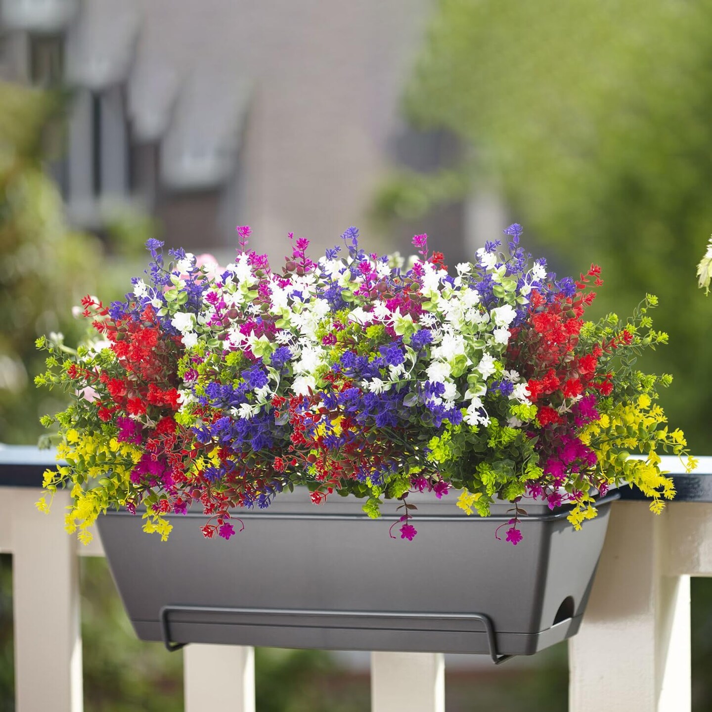 Artificial Flowers, 12 Bundles Summer Bouquets Outdoor Fake Flowers