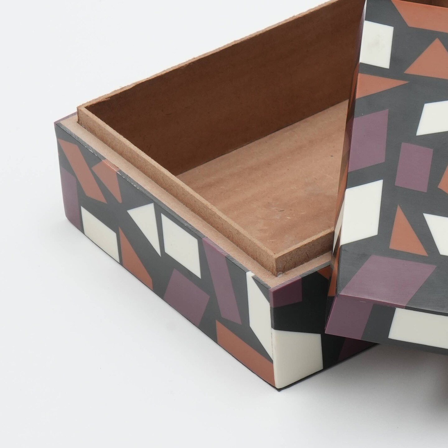 Geometric Design Resin Box - Set of 2
