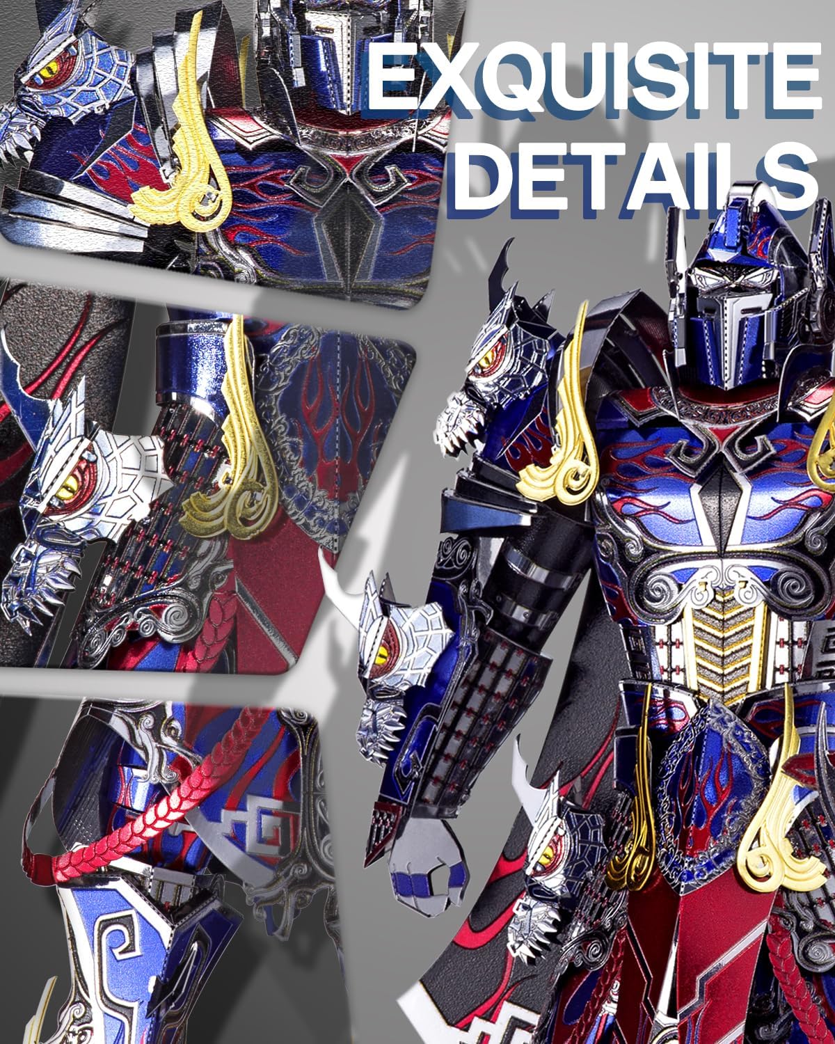 3D Metal Puzzles Mecha Model Kits-The Titan Figure Model Building Blocks Kits for Kids, DIY Brain Teaser 3D Puzzle for Men Teen Students Hobbies Fidget Toys Gifts -157 Pcs