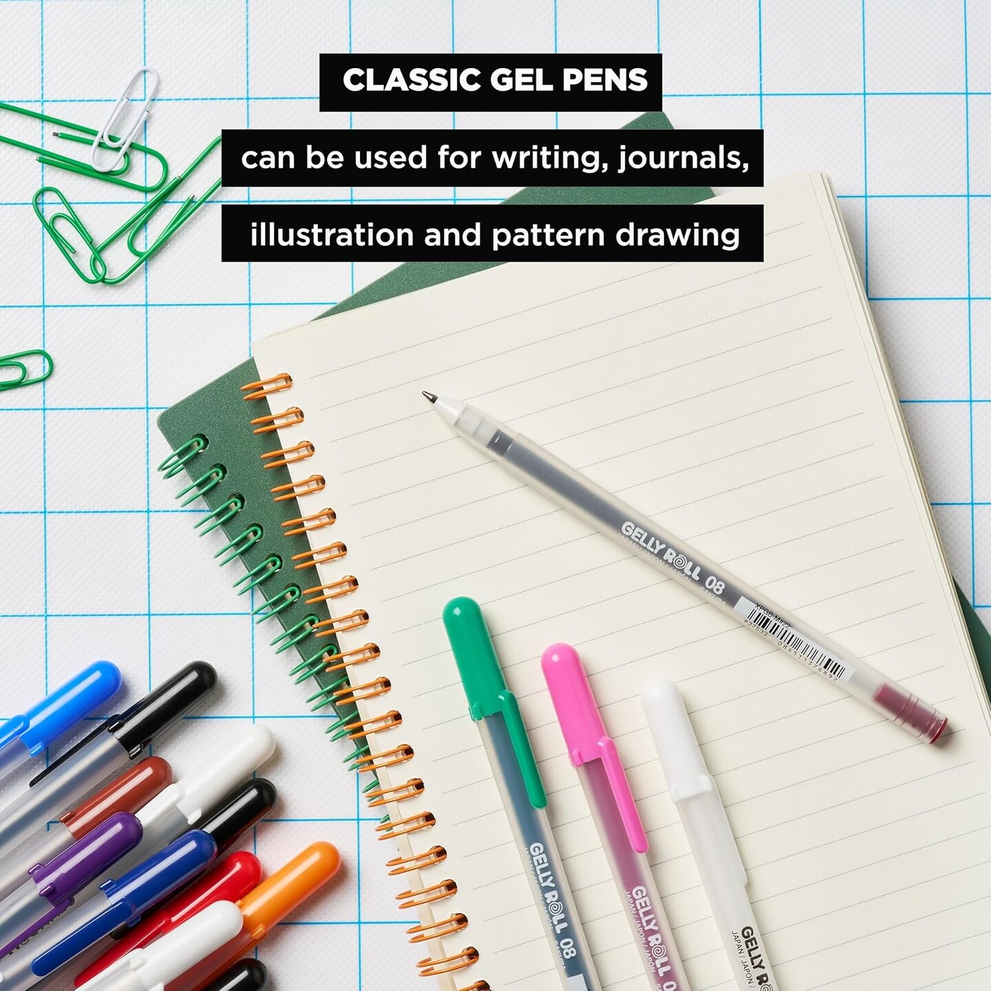 Gel Pens - Gift Set - Ink Pen Set for Journaling, Art, or Drawing - Assorted Point Sizes with Pen Storage Case - Assorted Colored Ink with Special Effects - 74 Pack