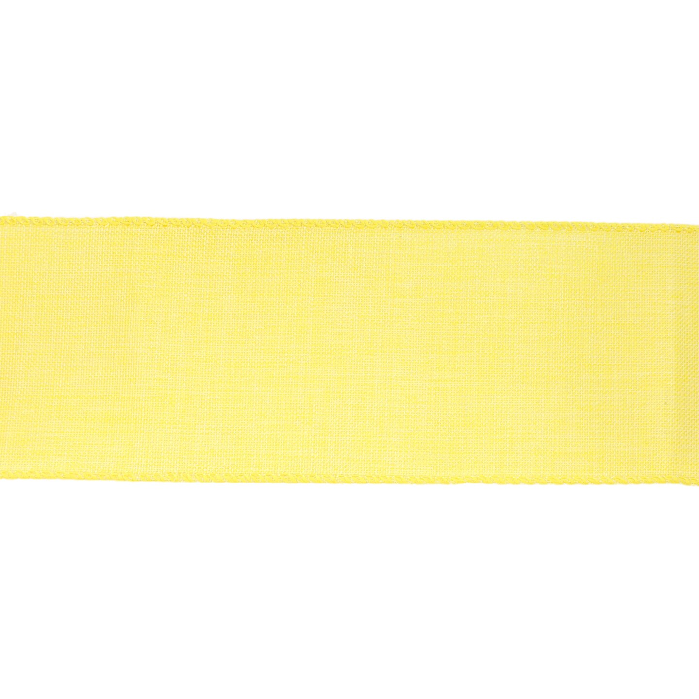 LaRibbons 2 1/2" Wired Ribbon | Yellow Linen | 10 Yard Roll
