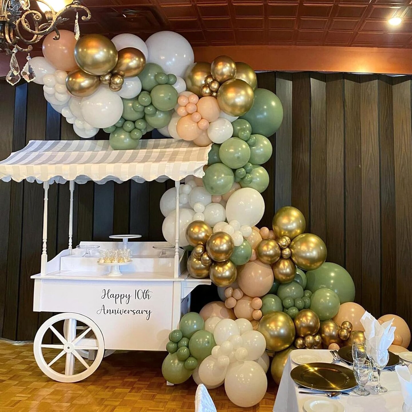 10FT x 9FT Adjustable Balloon Arch Kit – Stand with Water Base, Clips & Pump for Parties