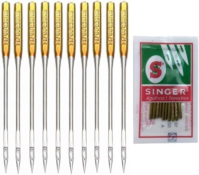 10Pcs Silver Universal Sewing Machine Needles, Size 16, Compatible with Most Home Sewing Machines, Ideal for Medium to Heavyweight Fabrics, Universal Point, Sewing Machine Needles