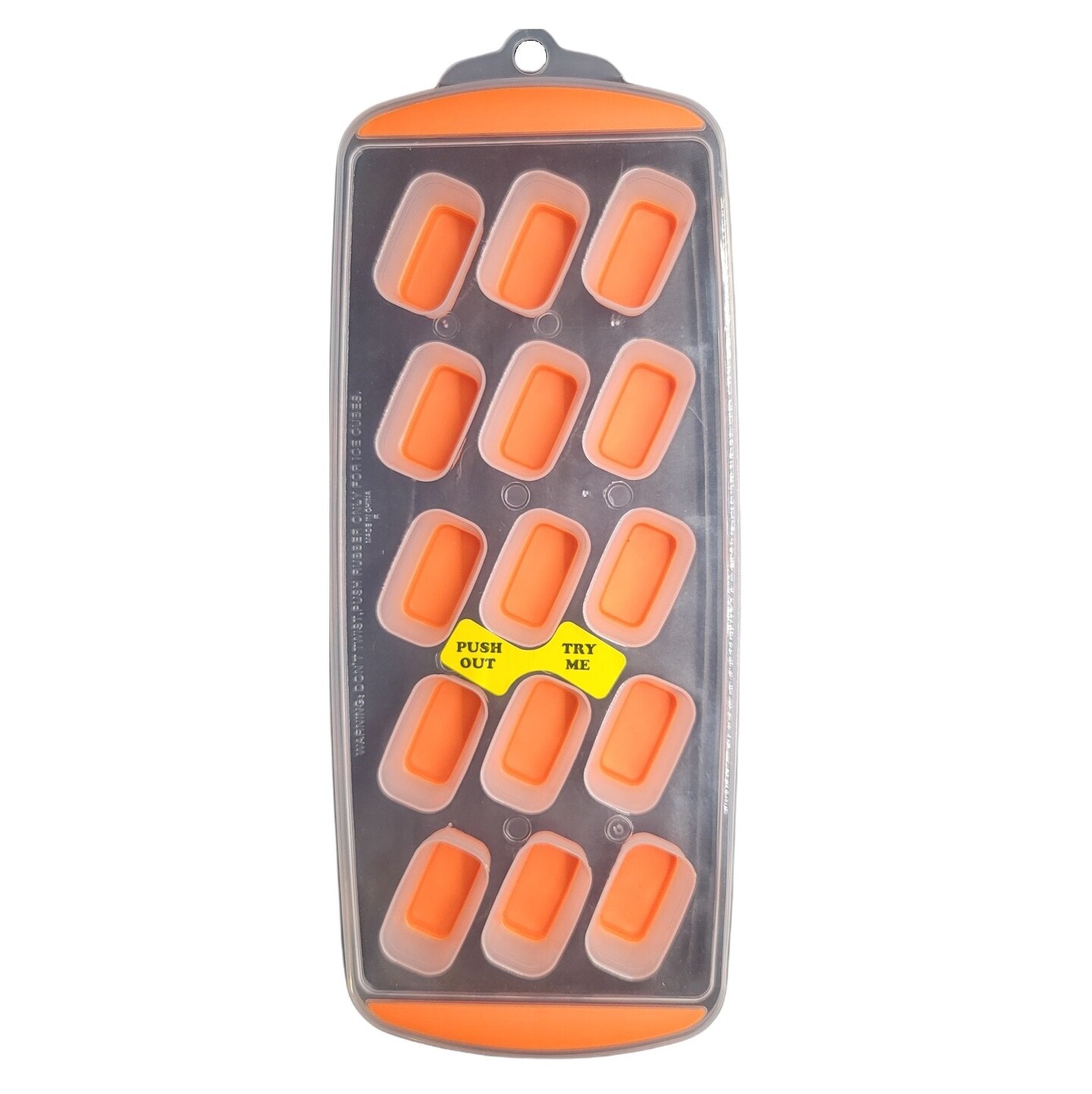 Handy Housewares 15 Rectangle Cube Flexible Silicone Bottom Push-Out Ice Cube Tray