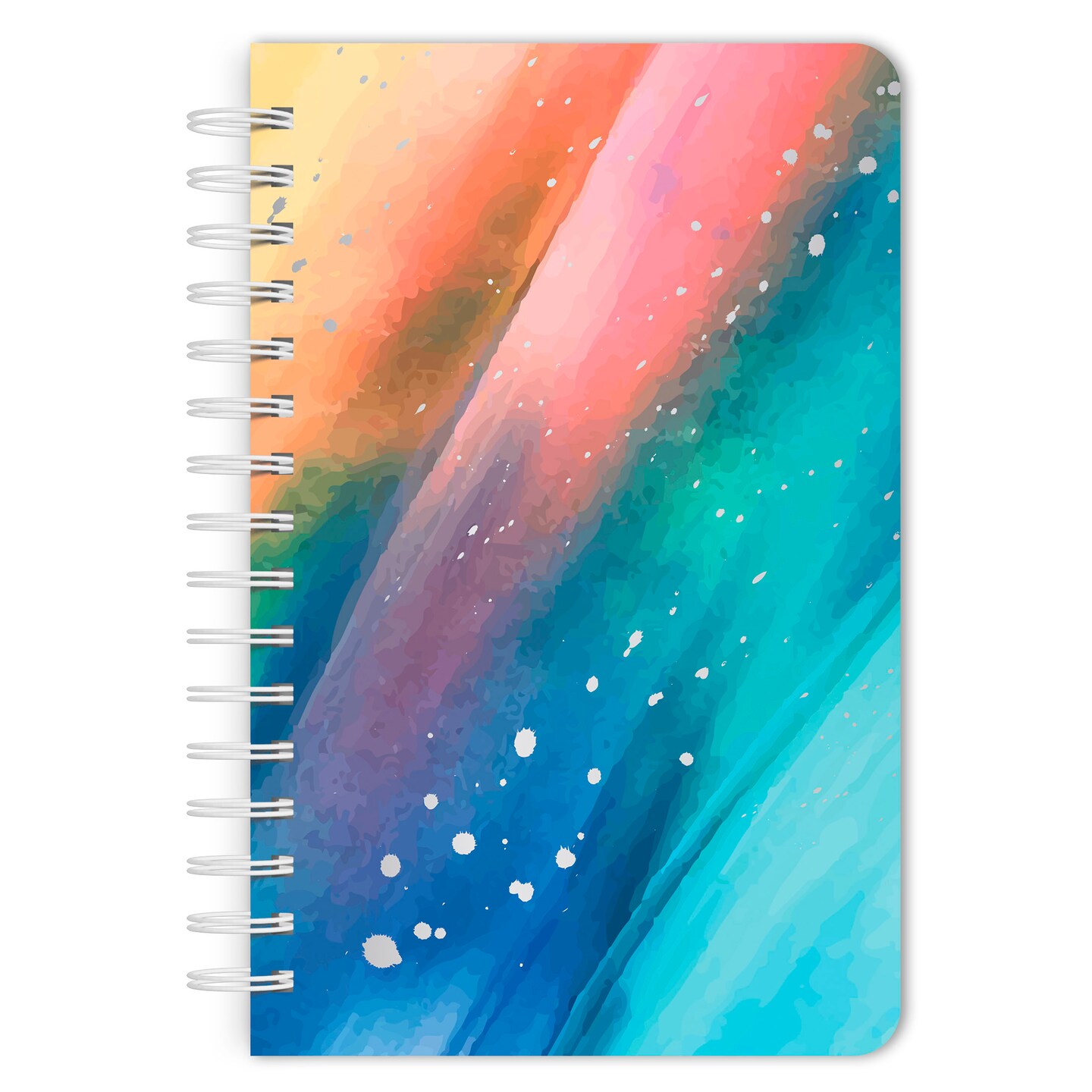 Starburst | 5.25x8.25 Inch Compact Wire Journal | Non-Dated | Foil Stamped Cover
