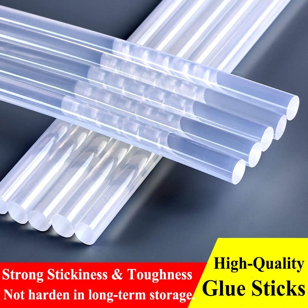Hot Glue Sticks, Pack of 50 (1.54 lb) 6&#x22;Long 0.43&#x22; Diameter Full-Size Hot Glue Gun Sticks Art Glues Pastes Hot Melt Sticks for Most Large Glue Guns, Clear Glue Sticks for DIY, Arts &#x26; Crafts