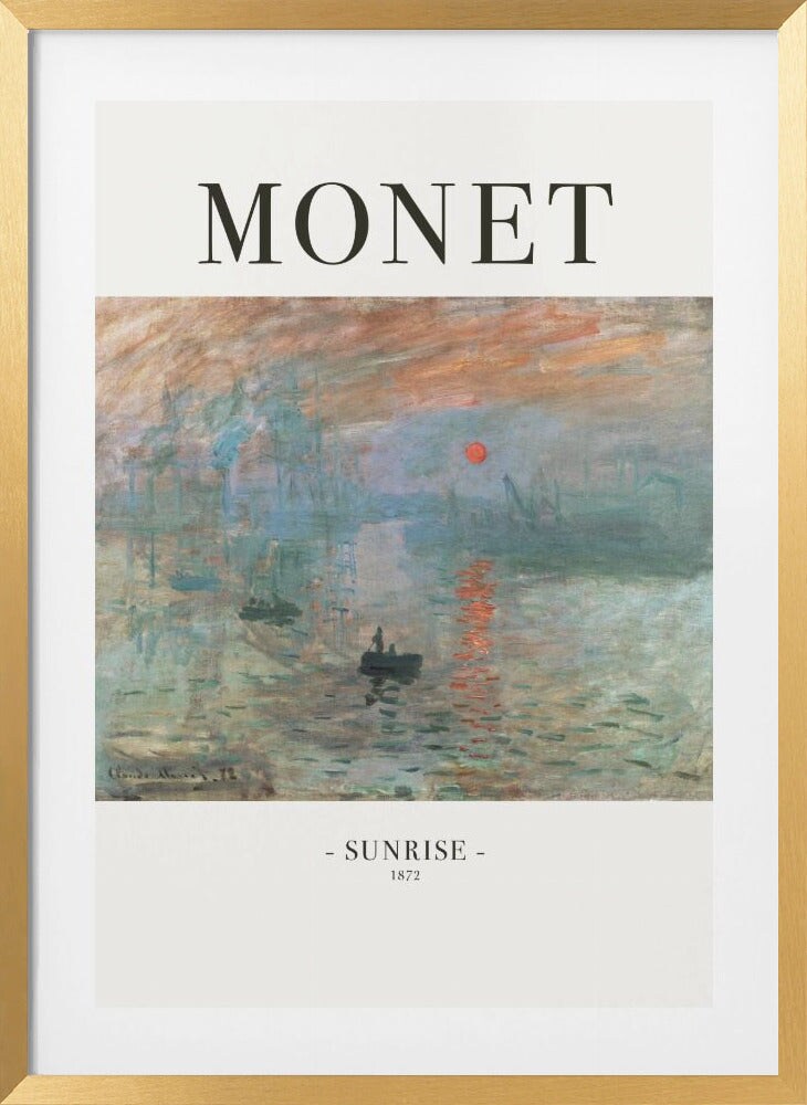 Sunrise 1872 by Claude Monet Framed Art