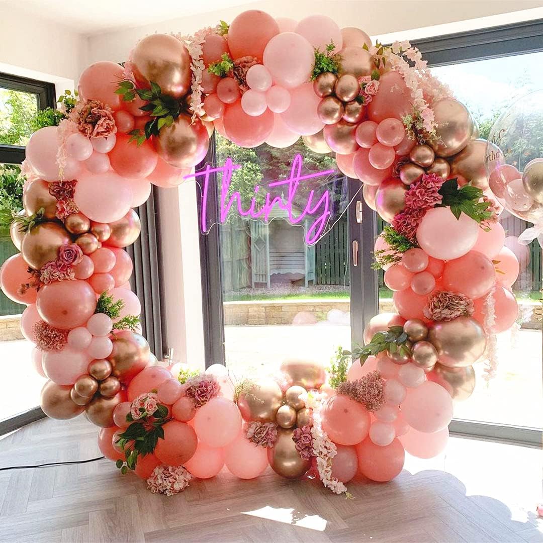 Dusty Rose Balloon Garland Retro Pink Gold Balloon Arch150pcs