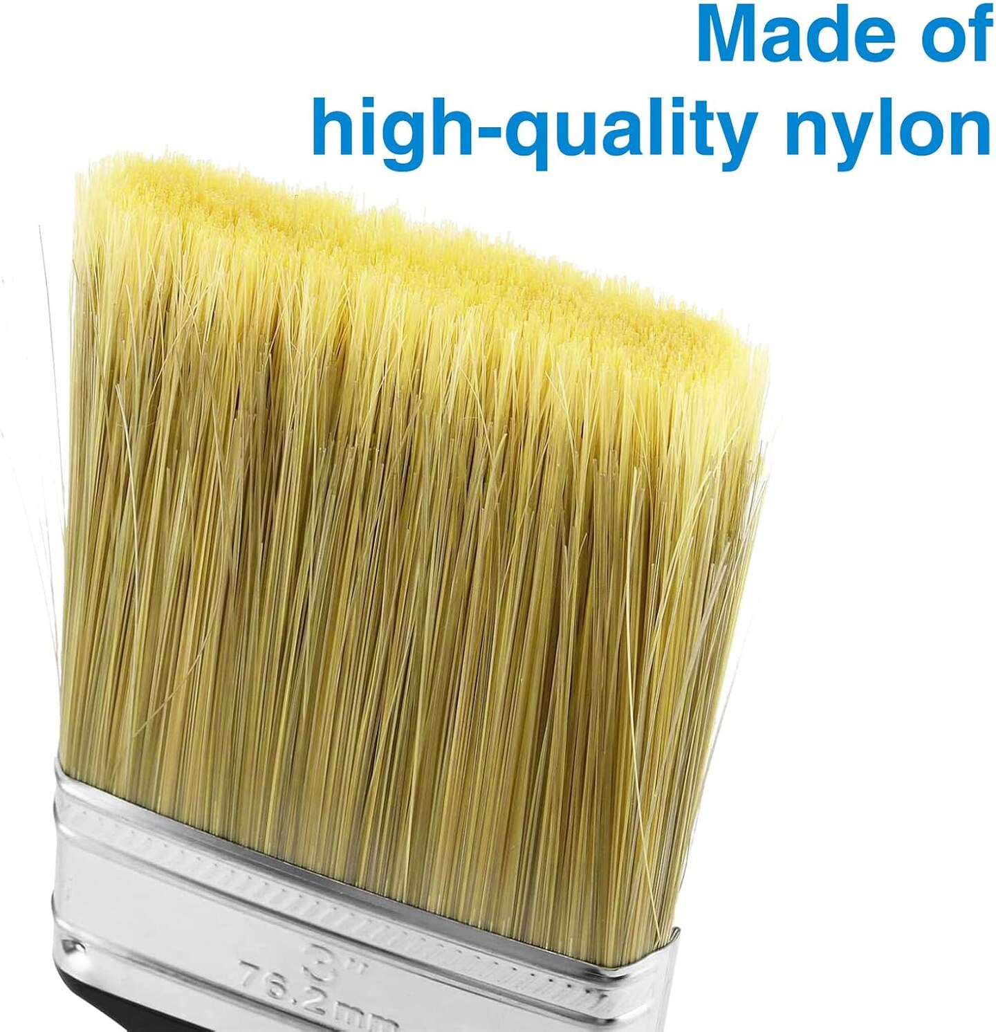 6 Packs 3 Inch Paint Brushes,Professional Paintbrushes Set with Plastic Handle,Multi-Purpose Paint Tools for DIY Paint, Fence, Deck Repair and Wall Trim