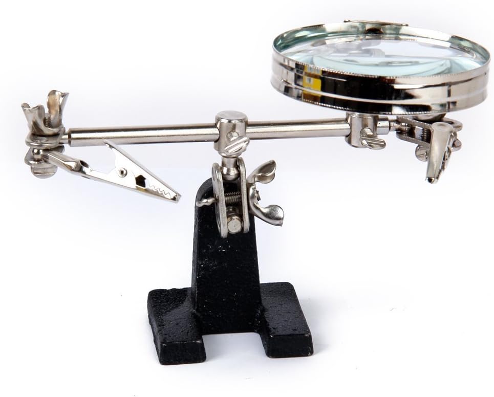 Helping Hand with Magnifier Helping Tool Kit for Watch Repair Jewelry Repair