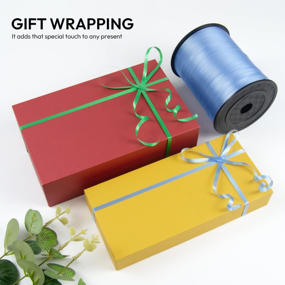 500 Yards White Crimped Curling Ribbon – 1/5" for Gift Wrapping, Balloons & Party Decor