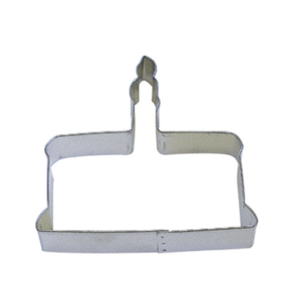 4&#x201D; Cake and Candle Metal Cookie Cutter