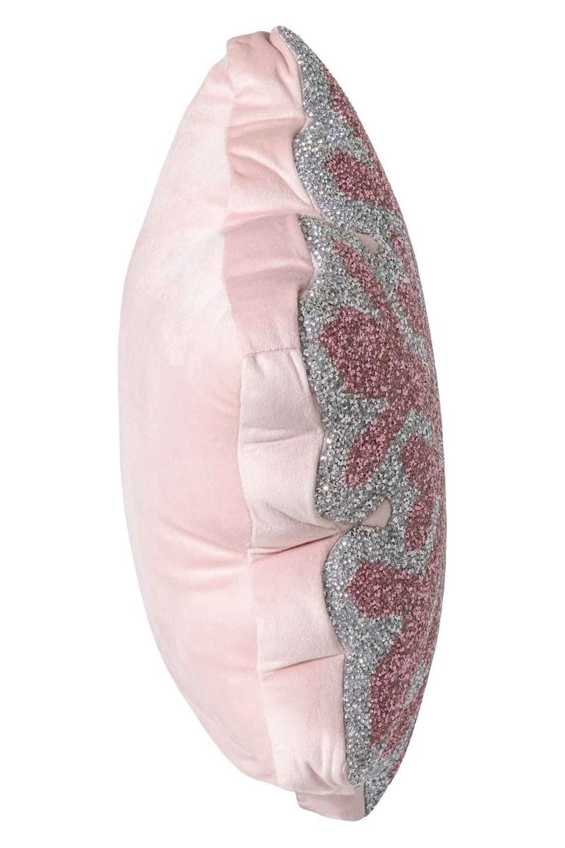 17&#x22; Snowflake Shaped Pillow: Pink