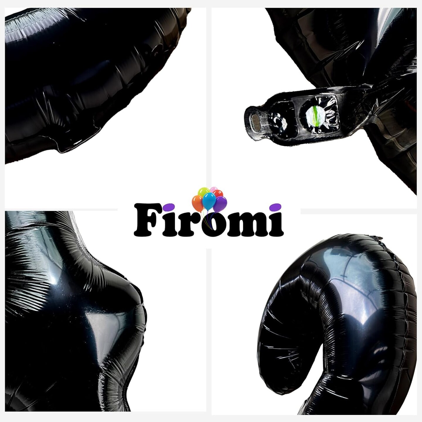 50 Number Balloons Black Big Giant Jumbo Mylar Foil 50 Balloon Numbers for 50th Birthday Party Anniversary Decorations 40-inches