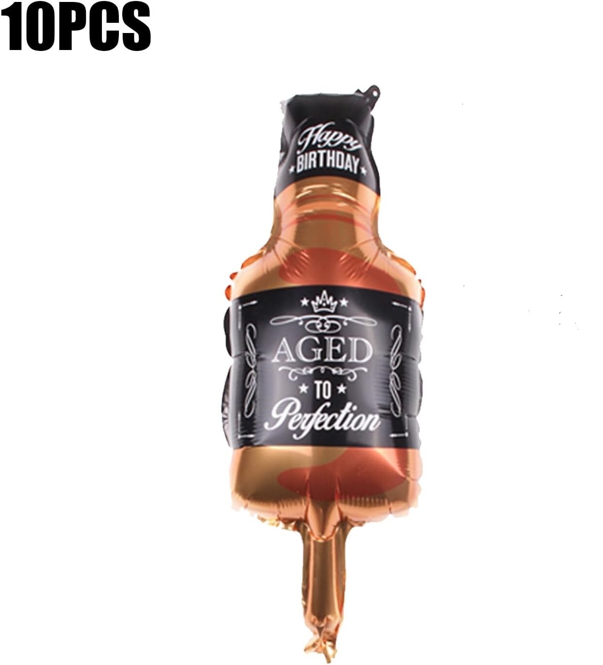10 Pcs Whisky Bottle Balloons Whiskey Bottle Shape Aluminum Mylar Foil Balloons Beer Festival Birthday Party Whisky Theme Party Decoration