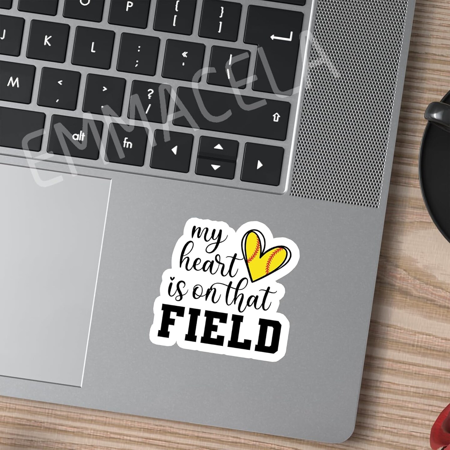 (3PCS) My Heart is on That Field Softball Sticker, Softball Stickers Decals, Sport Stickers,Motivational Vinyl Waterproof Stickers Decal for Books Laptops Phones Tumblers Water Bottles 3 x 3 Inch
