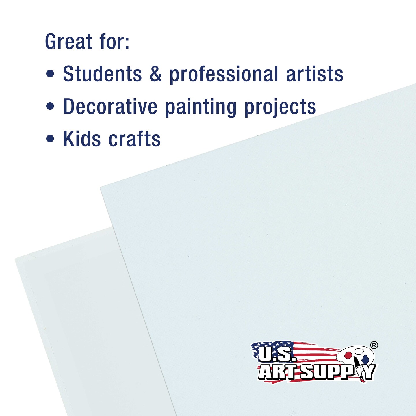 12&#x22; x 12&#x22; Professional Artist Quality Acid Free Canvas Panel Boards for Painting 12-Pack