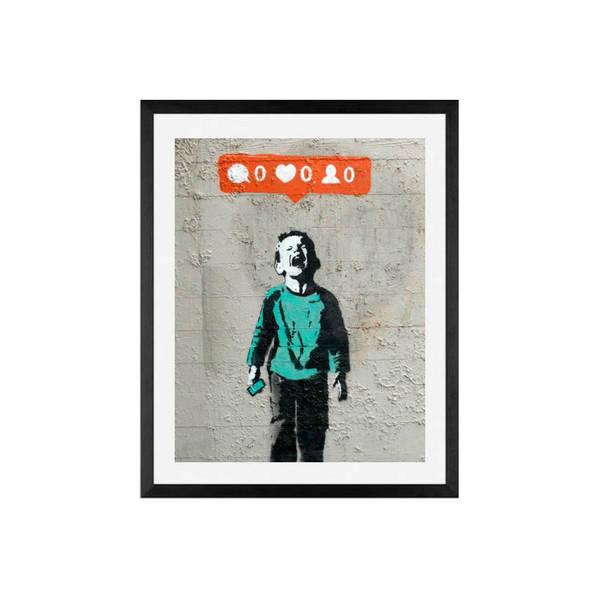 Banksy Street Graffiti Art Set of 6 framed art Classic Framed Canvas prints