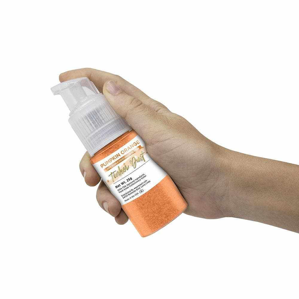 Bakell - Pumpkin Orange Tinker Dust Edible Glitter (25g, 1x Spray Pump) for Food, Desserts, and Beverages!