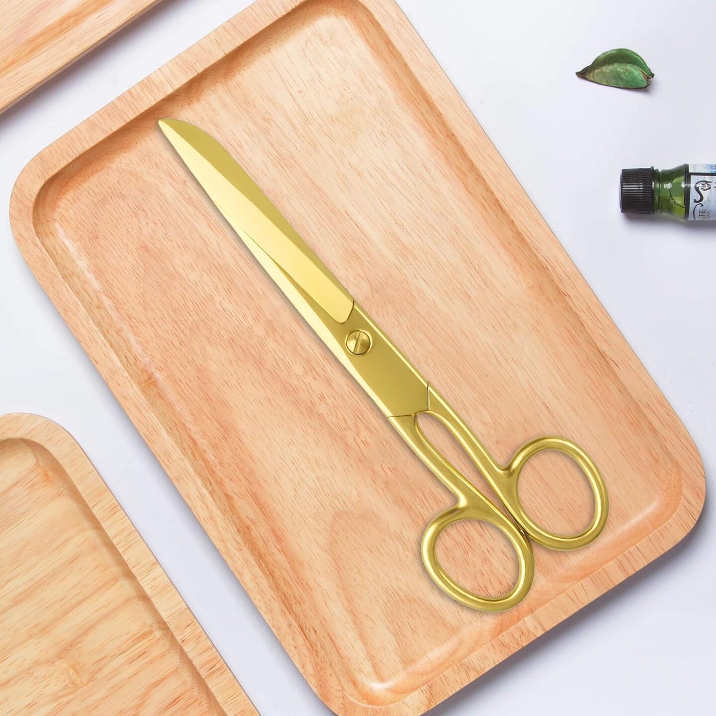 7&#x22; Small Gold Scissors Craft Tailor Fabric Brass Scissors, Gold Scissor for Office Multipurpose Stylish, Heavy Duty Golden Scissor, All Purpose Stainless Steel Dressmaker Shears for School Office